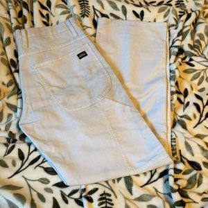 White Dickies carpenter pants